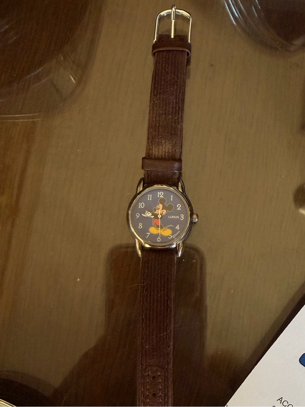 Mickey Mouse Brown Strap Wristwatch
